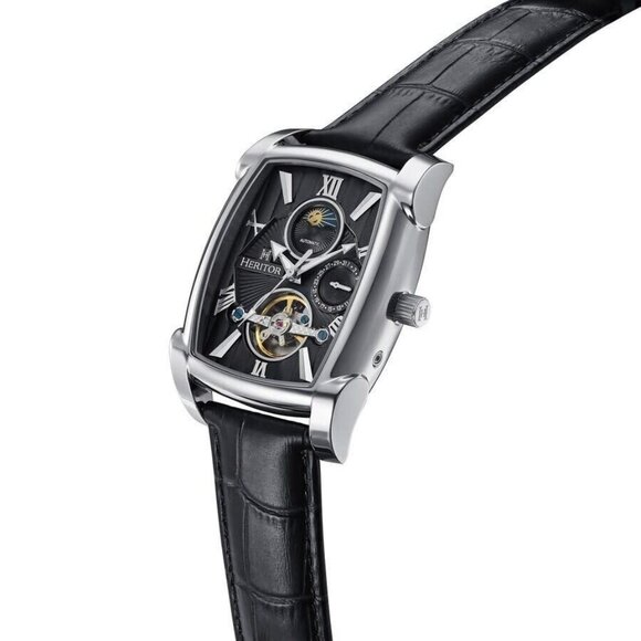 NWT Authentic Heritor Valentin Automatic Black Dial Men's Watch - Picture 3 of 3